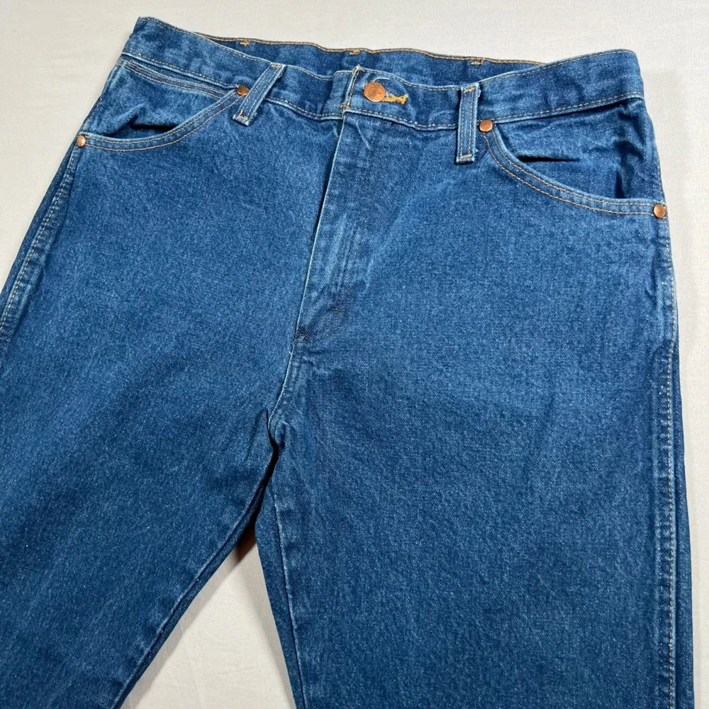 Wrangler Mens Straight Leg Cowboy Cut Denim Jeans Medium Wash 34x30 1013MWZPW